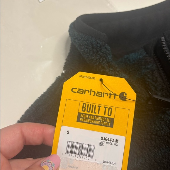 Carhartt Men's Loose Fit Fleece Pullover Hunt Club/Black Plaid Size Small New - Picture 6 of 7